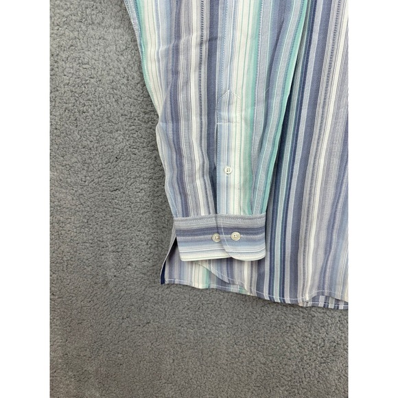 Tommy Bahama Shirt Men's XLT Extra Large Tall Striped Long Sleeve Button Up - Picture 6 of 14